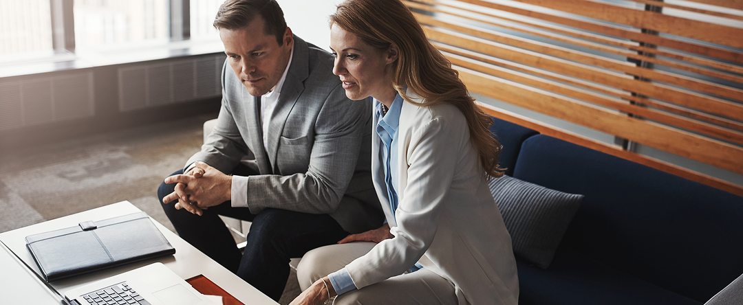 Business professionals collaborating
